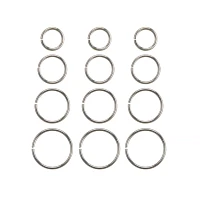 Multi-Pack Hoop Nose Rings - 12 Pack