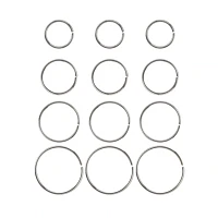 Multi-Pack Hoop Nose Rings - 12 Pack