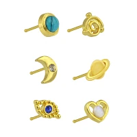 Celestial Nose Bone Studs - 6 Pack