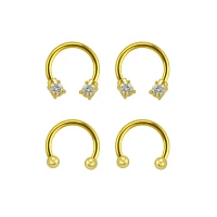 Multi-Pack Goldplated Horseshoe Rings - 2 Pair
