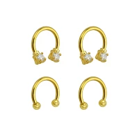 Multi-Pack Goldplated Horseshoe Rings - 2 Pair