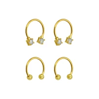 Multi-Pack Goldplated Horseshoe Rings - 2 Pair