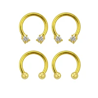 Multi-Pack Goldplated Horseshoe Rings - 2 Pair
