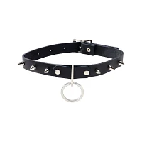 Ring Spiked Choker Necklace