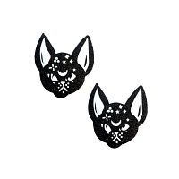 Glitter Black Cat Nipple Pasties