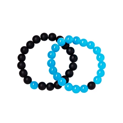 Blue and Black Long Distance Beaded Bracelets - 2 Pack