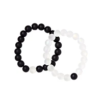 Long Distance Beaded Bracelets - 2 Pack