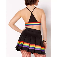 Rainbow Striped Pride Heart Bralette