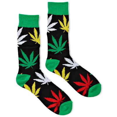 Rasta Leaf Crew Socks