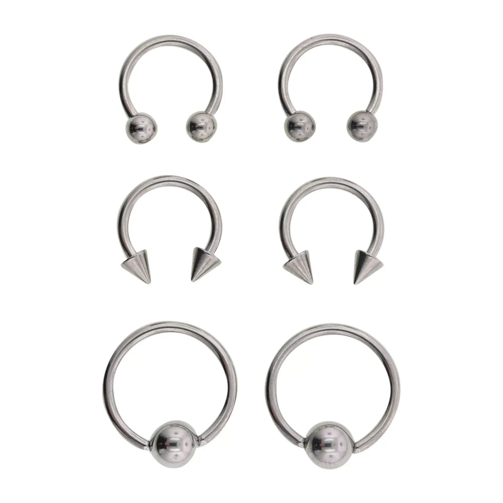 Silvertone Horseshoe - 3 Pair
