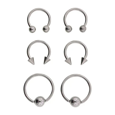 Silvertone Horseshoe - 3 Pair
