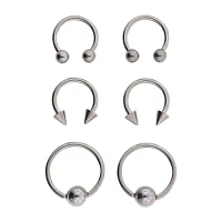 Silvertone Horseshoe - 3 Pair