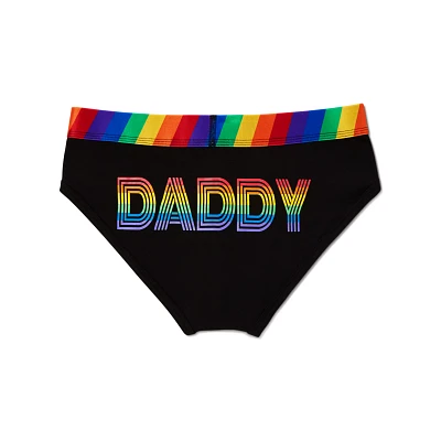 Black Rainbow Daddy Pride Briefs