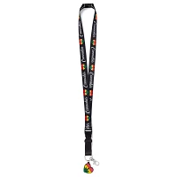 Rasta Leaf Heart Lanyard