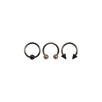 Multi-Pack Ombre Horseshoe Rings and Captive Ring 3 Pack - 16 Gauge