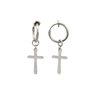 Cross Fake Dangle Earrings
