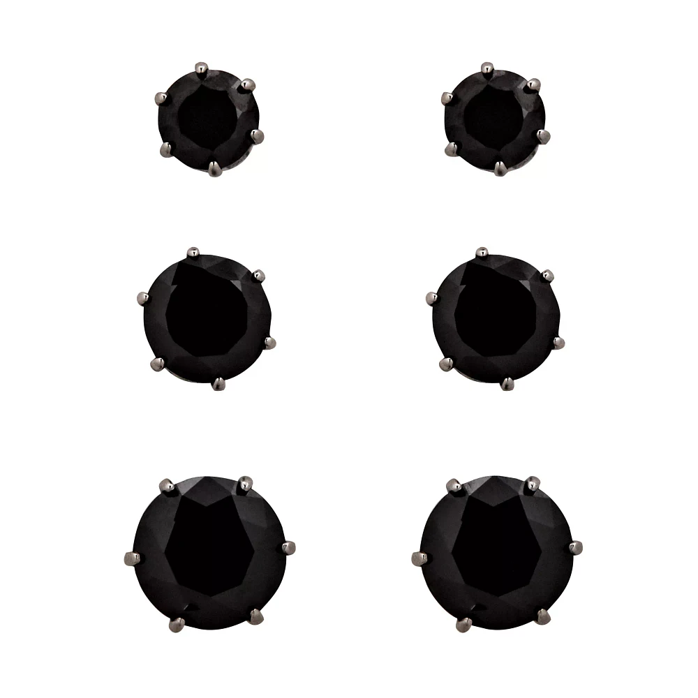 Multi-Pack CZ Stud Earrings 3 Pair