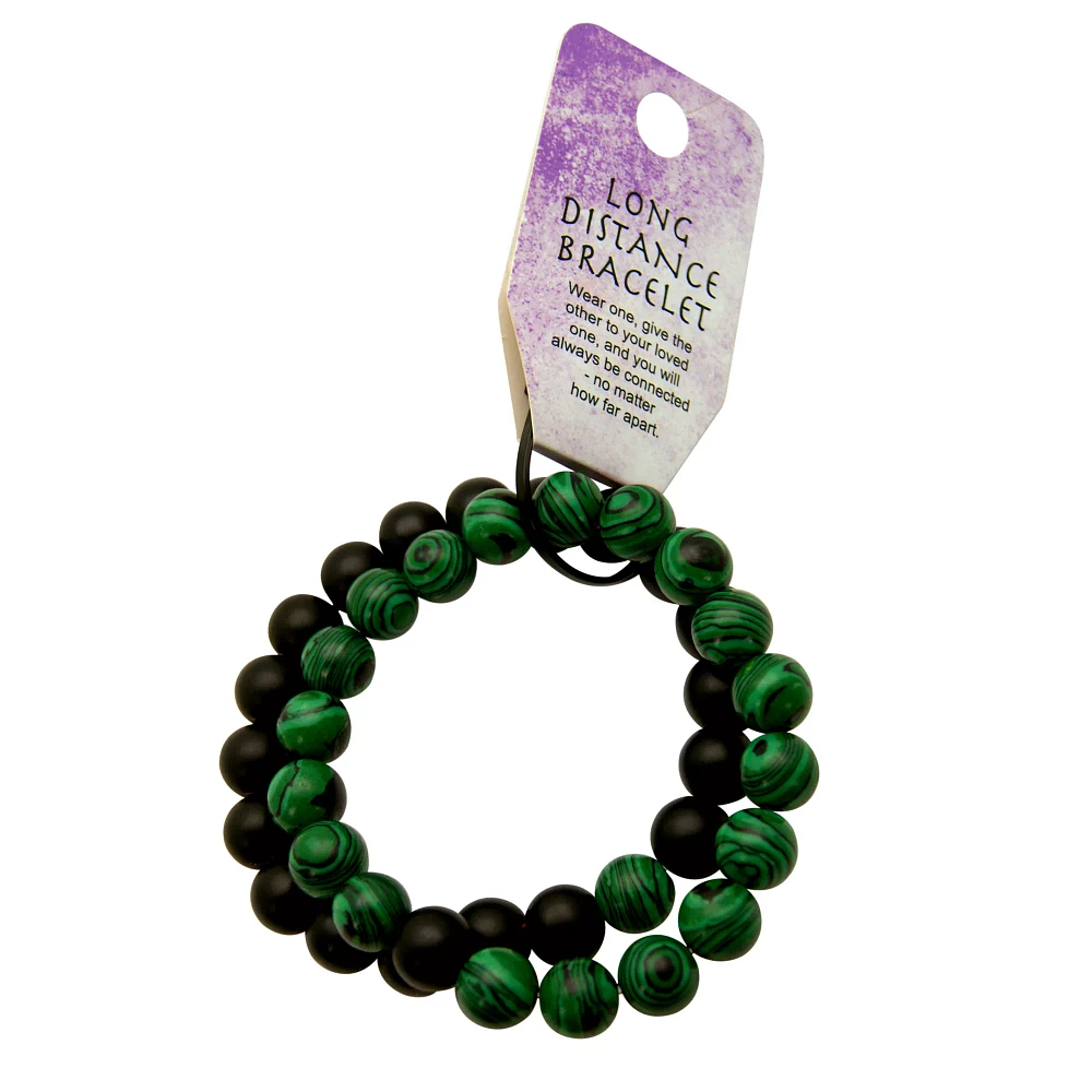 Long Distance Beaded Bracelets - 2 Pack