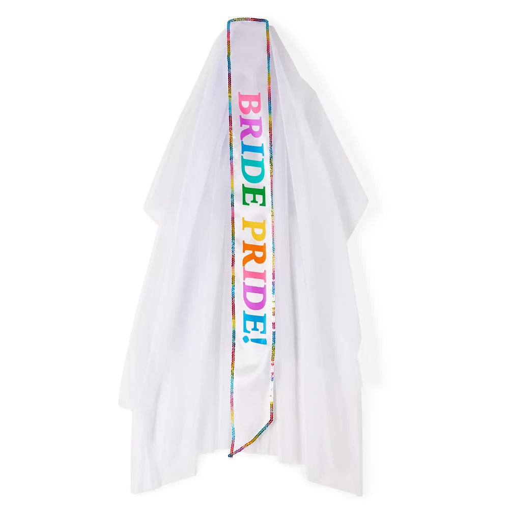 Bride Pride Sash and Veil