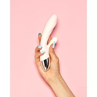 Joy Heated Rechargeable Waterproof Rabbit Vibrator 8 Inch - Oona