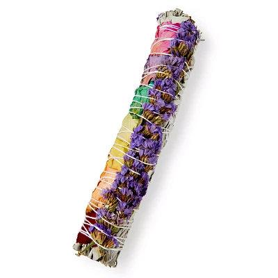 9 Inch Floral Sage Wand