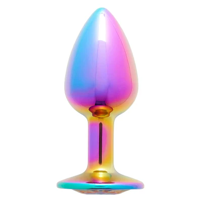 Multicolor Gem Metal Butt Plug – 2.7 Inch