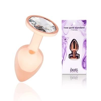 Rose Goldtone Gem Butt Plug 2.7 Inch - Hott Love