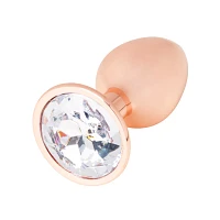 Rose Goldtone Gem Butt Plug 2.7 Inch - Hott Love