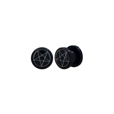 Black Pentagram Plugs