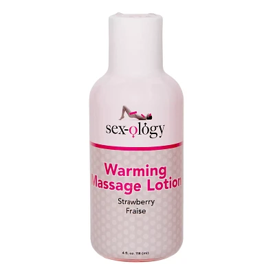 Sexology Strawberry Flavored Warming Massage Lotion - 4 oz.