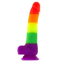 Out and Proud Rainbow Dildo 8 Inch - Hott Love Extreme