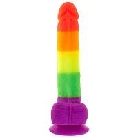 Out and Proud Rainbow Dildo 8 Inch - Hott Love Extreme