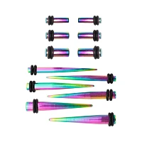 Multi-Pack Rainbow Taper and Plug Set - 6 Pair