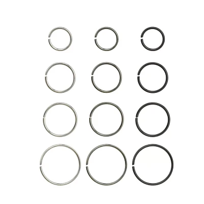 Multi-Pack Silvertone Hoop Nose Rings 12 Pack