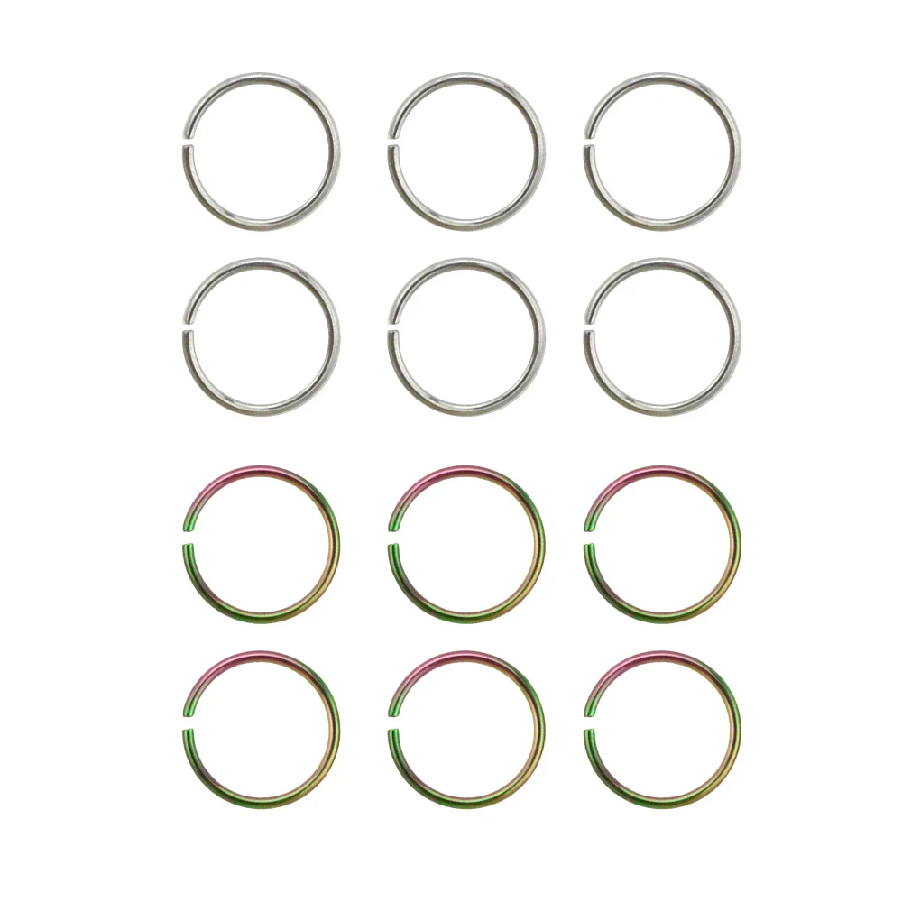 Multi-Pack Silvertone and Rainbow Hoops - 20 Gauge