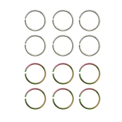 Multi-Pack Silvertone and Rainbow Hoops - 20 Gauge