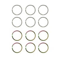 Multi-Pack Silvertone and Rainbow Hoops - 20 Gauge