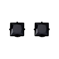 Black CZ Titanium Stud Earrings – 20 Gauge