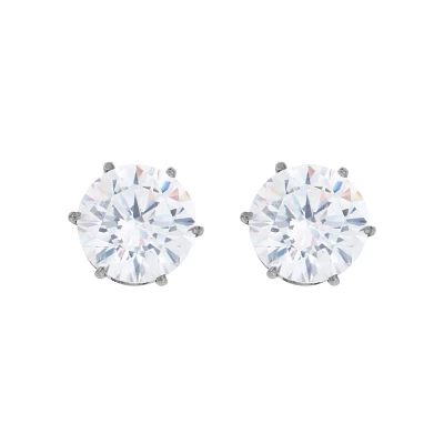 Clear CZ Titanium Stud Earrings – 20 Gauge