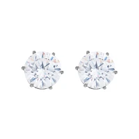 Clear CZ Titanium Stud Earrings – 20 Gauge