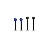 Multi-Pack CZ Labret Lip Rings Pack