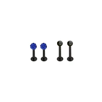 Multi-Pack CZ Labret Lip Rings Pack