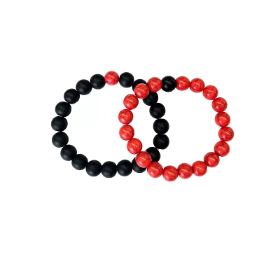 Black and Marbled Long Distance Beaded Bracelets