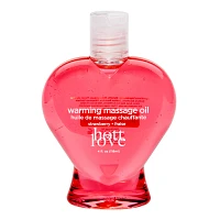 Strawberry Flavored Warming Massage Oil 4 oz. - Hott Love