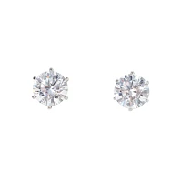 Round CZ Stud Earrings – 20 Gauge
