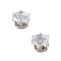 Round CZ Stud Earrings – 20 Gauge