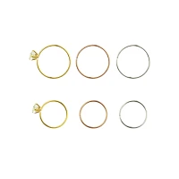 Multi-Pack CZ Hoop Nose Rings