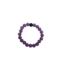 Black and Purple Long Distance Beaded Bracelets – 2 Pack