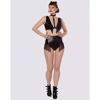 High Waist Fringe Shorts