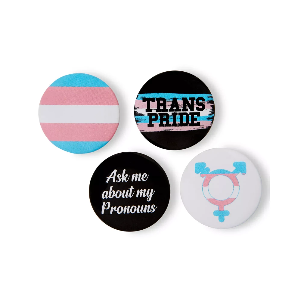 Trans Pride Buttons - 4 Pack